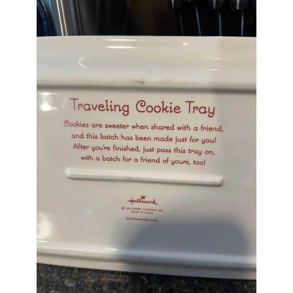Hallmark Traveling Cookie Ceramic Tray